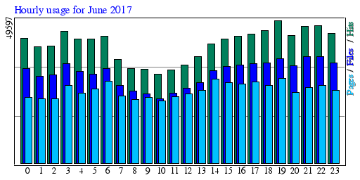 Hourly usage for June 2017