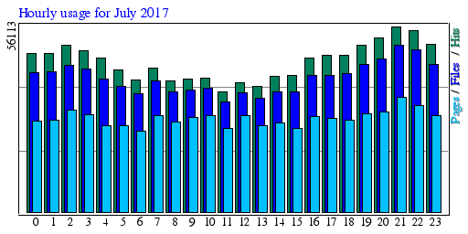 Hourly usage for July 2017