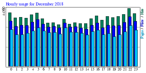 Hourly usage for December 2018