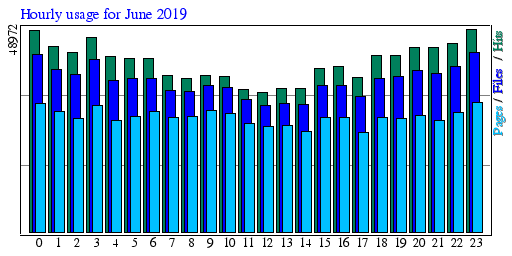 Hourly usage for June 2019