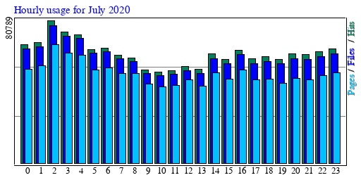 Hourly usage for July 2020