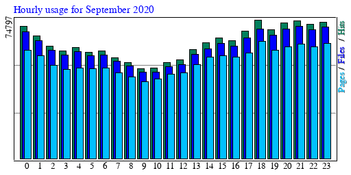 Hourly usage for September 2020