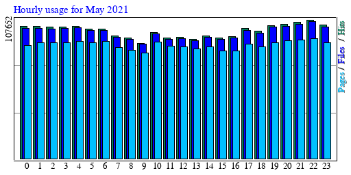 Hourly usage for May 2021