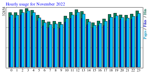 Hourly usage for November 2022