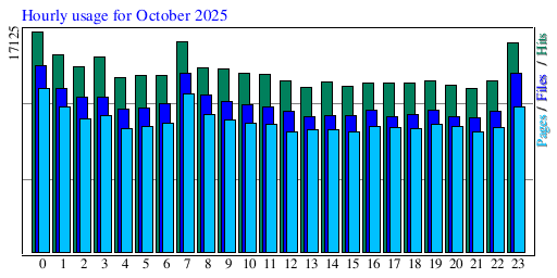 Hourly usage for October 2025