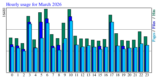 Hourly usage for March 2026