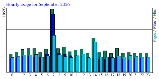Hourly usage for September 2026